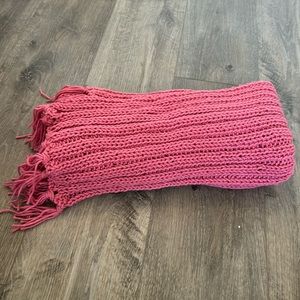 Pink handmade scarf